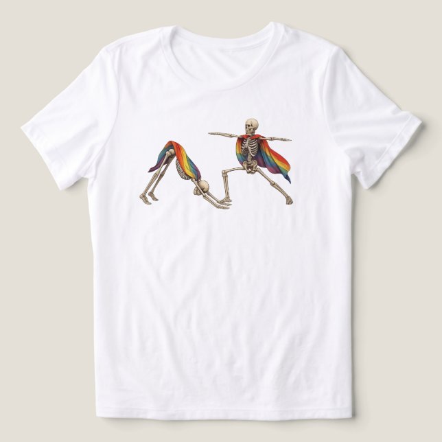 Camiseta Skeleton Pride Yoga Comfort Colors, Arco- (Design frontal)