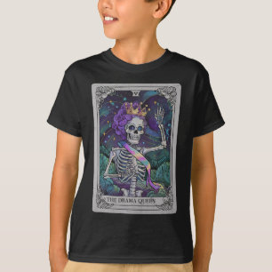 Camiseta Skeleton Queen Tarot Card Gothic Witchy Halloween