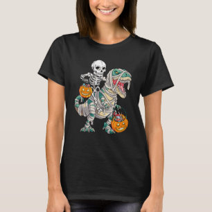 Camiseta Skeleton Rex Mummy Dinosaur Kids Trick or T