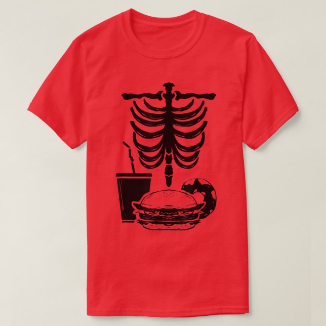 Camiseta Skeleton Rib Bones Juncofood Xray  (Frente do Design)