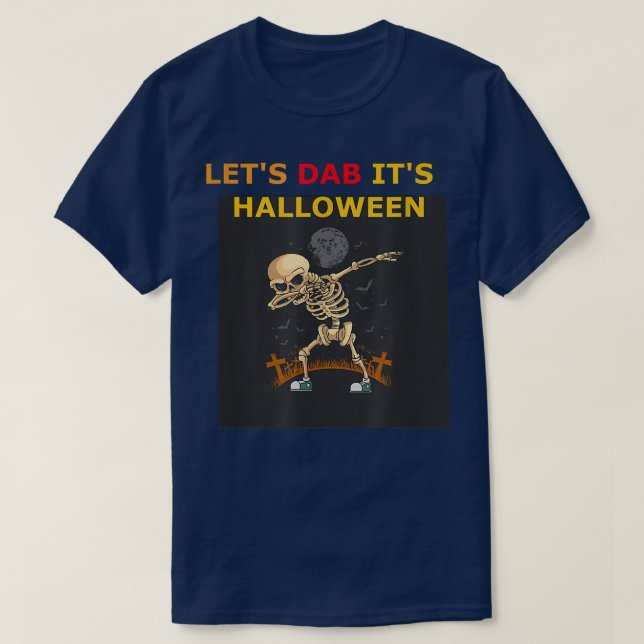 Camiseta Skeleton Rib Cage Dab Skeleton Halloween  (Frente do Design)