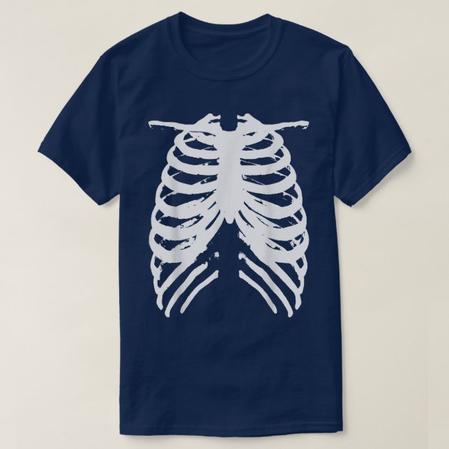 Camiseta Skeleton Ribcage Halloween  (Frente do Design)