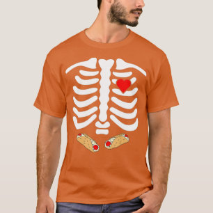 Camiseta Skeleton Ribes Lixo Comida Cannoli Engraçado