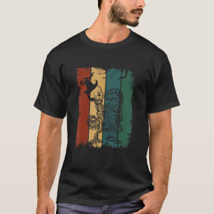 Camiseta Skeleton Riding Dinosaur Pumpkin Halloween Vintage