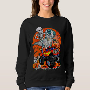 Camiseta Skeleton Riding Dinossaur Rex Mummy Monster Truck