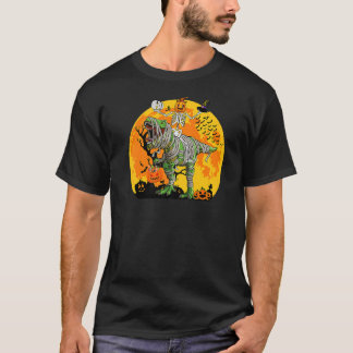 Camiseta Skeleton Riding Mummy Dinosaur rex Para Meninos H