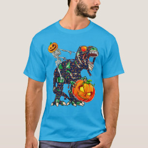 Camiseta Skeleton Riding Mummy Dinosaur T Rex
