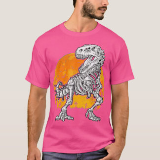 Camiseta Skeleton Riding Mummy Dinosaur T rex Halloween