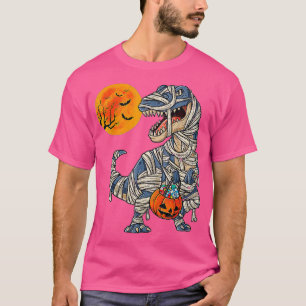 Camiseta Skeleton Riding Mummy Dinosaur T rex Halloween