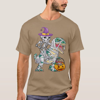 Camiseta Skeleton Riding Mummy T re Funny Skeleton Witch Ha