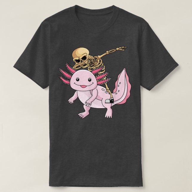 Camiseta Skeleton Riding Skeleton Lazy Halloween Costume Cu (Frente do Design)