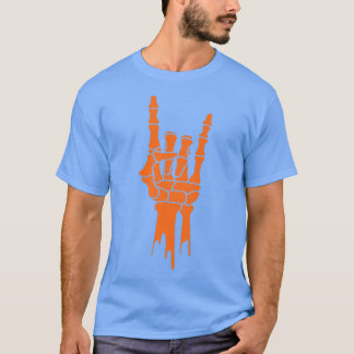 Camiseta Skeleton Rock On Hand, Halloween, Men Women Kids,