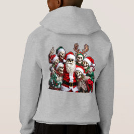 Camiseta Skeleton Santa Christmas Group Photo – Festive 3D 