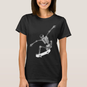 Camiseta Skeleton Skateboard Skull Halloween Skate