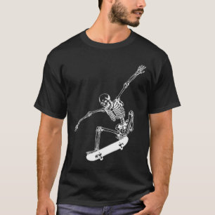 Camiseta Skeleton Skateboard Skull Halloween Skate