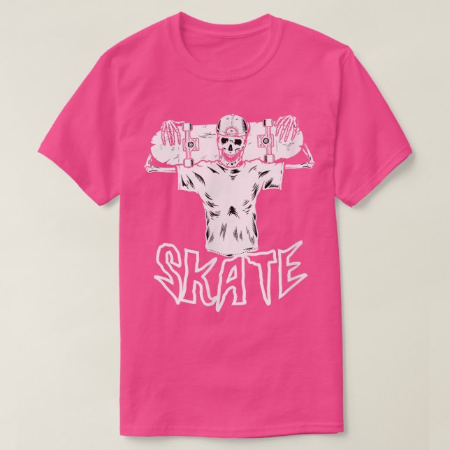 Camiseta Skeleton Skeleton Skater SKATEBOARD  (Frente do Design)