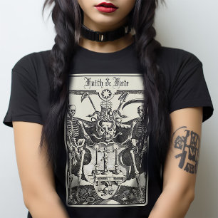 Camiseta Skeleton Skulls Macabre Victorian Gothic