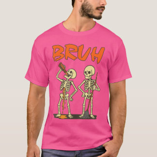 Camiseta Skeleton Summerween Party Beer Drinking Angry Bruh
