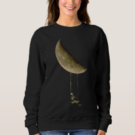 Camiseta Skeleton Swing on Moon Cute Halloween