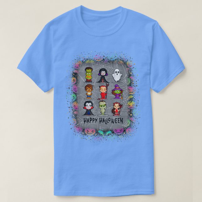 Camiseta Skeleton Zombie Assustadora Pumpkin Vampiro Hallow (Frente do Design)
