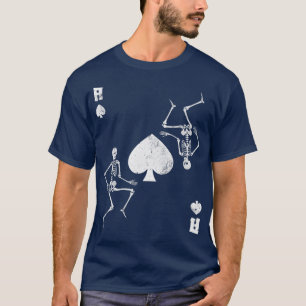 Camiseta Skeletons Ace Of Spades Card Gothic Vintage Poker
