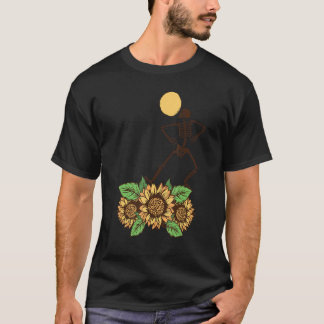 Camiseta Skeletons Dançando Família Skeleton Com Lua Hallo