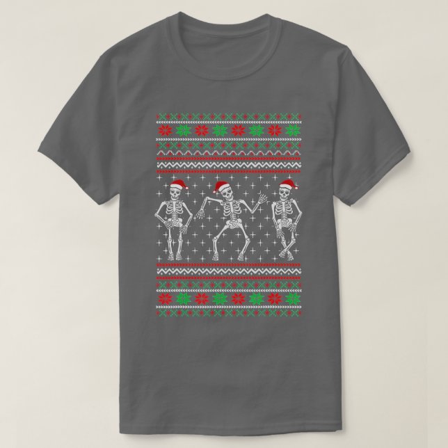 Camiseta Skeletons Dançantes Engraçados (Frente do Design)