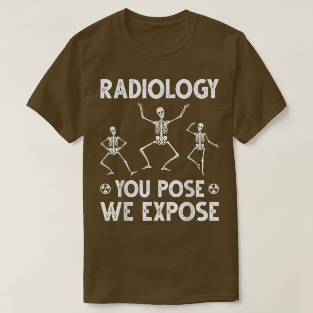 Camiseta Skeletons Dançantes Xray Radiologia Humor  (Frente do Design)