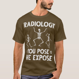 Camiseta Skeletons Dançantes Xray Radiologia Humor 