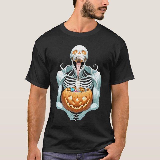 Camiseta Skeletons e Skulls Halloween (Frente)