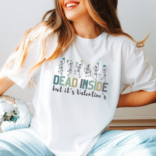Camiseta Skeletons Engraçados do Dia Anti-Valentine dançand