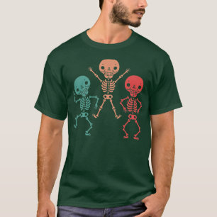 Camiseta Skeletons Retro Dancer Funny