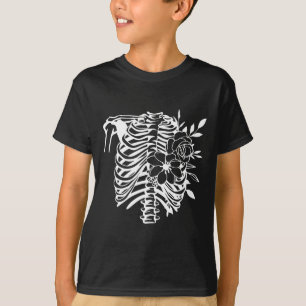 Camiseta Skeletrib Cage Flower Easy Halloween Figurume 1