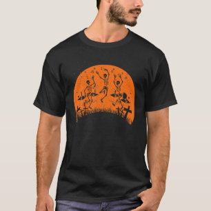 Camiseta Skelset Dance Macabre Vintage Retro Sunset Hallow