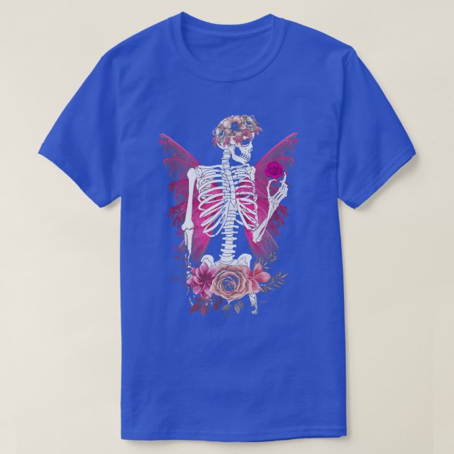 Camiseta Skelstit Fairy Grunge Fairycore Flor Halloween C (Frente do Design)