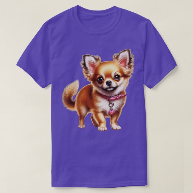 Camiseta Sketch Chihuahua Realista e Bonito (Frente do Design)