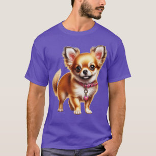 Camiseta Sketch Chihuahua Realista e Bonito
