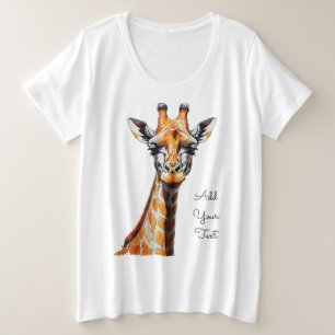 Camiseta Sketch da Girafa do Lápis de Cores - Desenho Artís