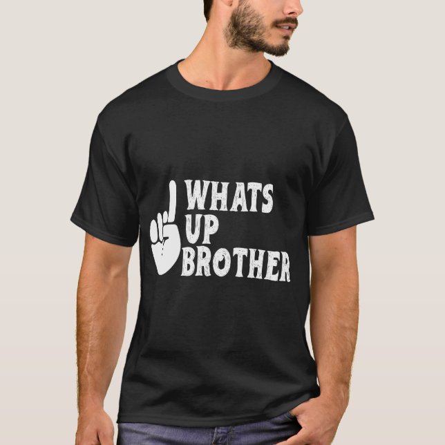 Camiseta Sketch streamer whats up brother (Frente)