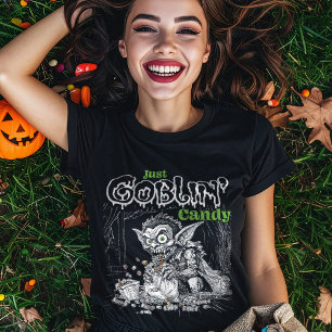 Camiseta Sketchy Only Goblin' Candy para Itens Mais Escuros