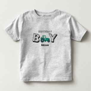 Camiseta Sketchy Trator Fazenda Boy Birthday