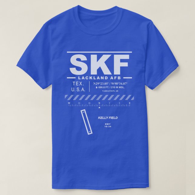 Camiseta SKF-T da base aérea da Força Aérea da Lac (Frente do Design)