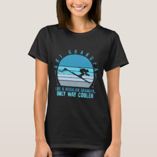 Camiseta Ski Avô Skier Mountain Snow Esquiando Avô Sno