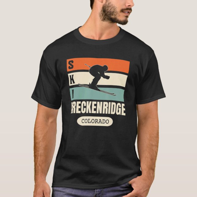Camiseta Ski Breckenridge Colorado Breck Mounties Retro Sk (Frente)
