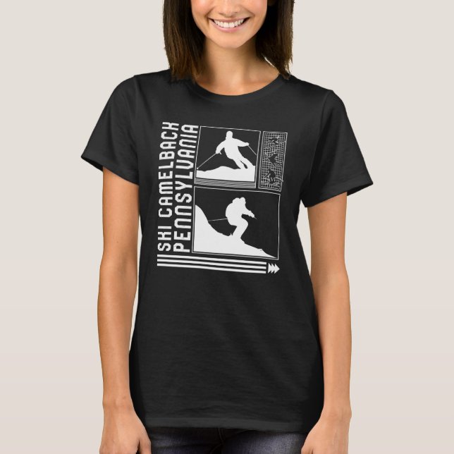 Camiseta Ski Camelback Pensilvânia Skiier Winter Sno (Frente)