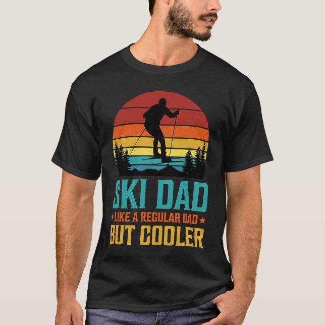 Camiseta Ski Dad Like A Regular Dad But Cooler Dad Skier Sa (Frente)