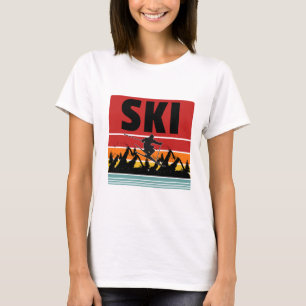 Camiseta Ski Funny Skier Legal Snowboarder Mountain Skiing