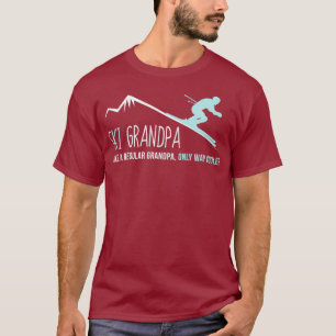 Camiseta Ski Grandpa Engraçado Bonito Presente de Esqui de 
