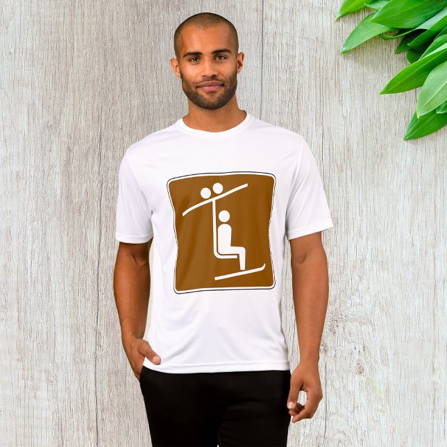 Camiseta Ski Lift Symbol Rustic Winter Sports Icon (Criador carregado)