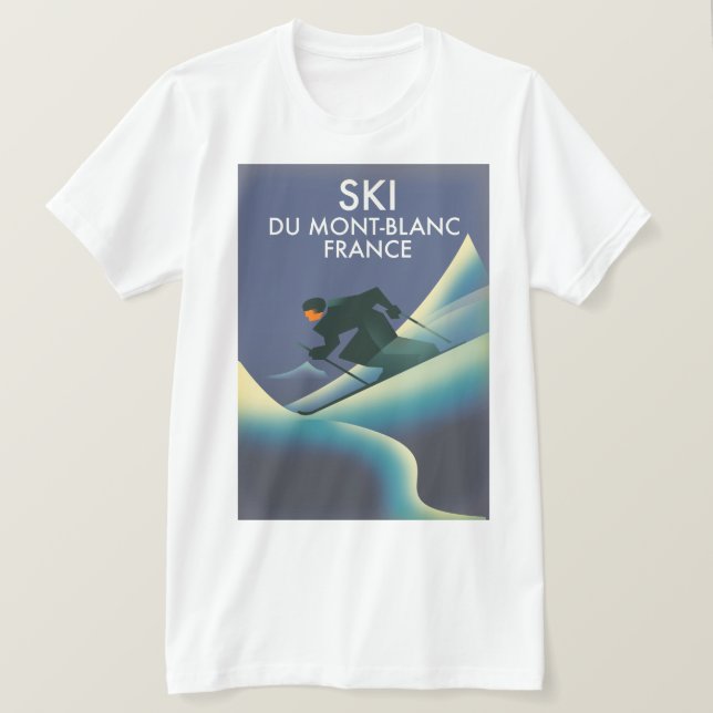 Camiseta Ski Mont Blanc França (Frente do Design)